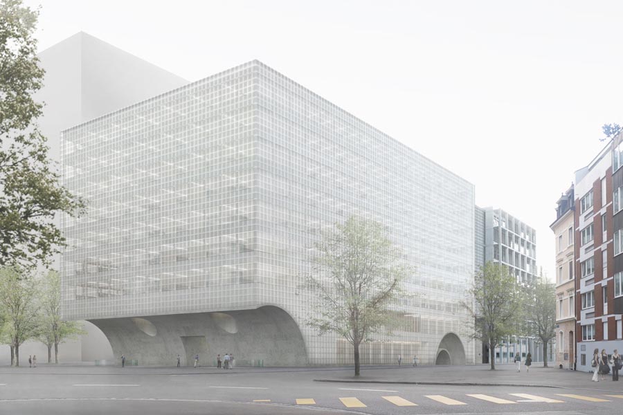 Neun Stockwerke für 900 Leute: Die Visualisierung des Siegerprojektes vom Architekturbüro Caruso St. John.
