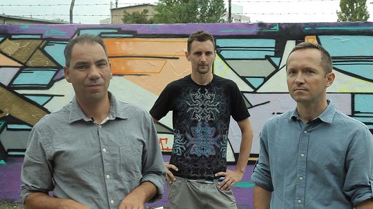 Die Gründer von «Direkt36»: Balazs Weyer (links), Gergö Saling (Mitte) und Andras Pethö (rechts).