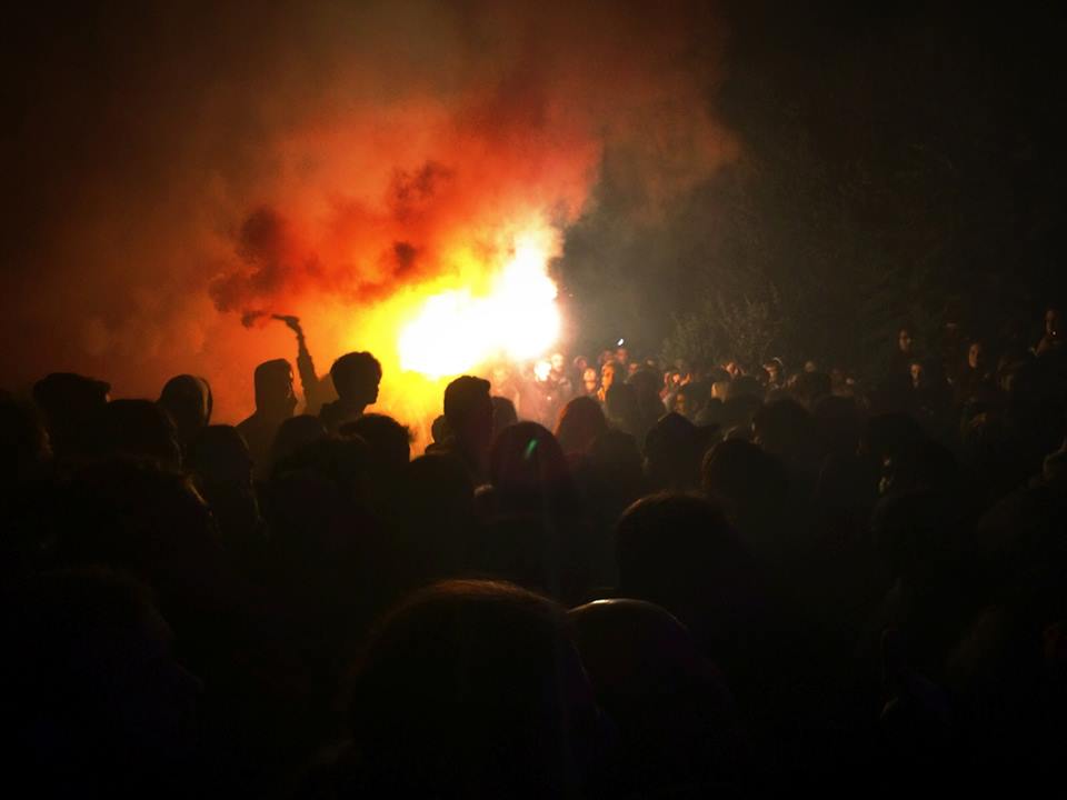Pyros auf dem Campus der Polytechneio.