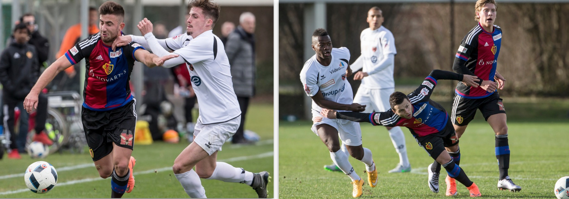Die drei Neuen im FCB-Trikot auf einen Blick: Andraz Sporar (Bild links), der Mann für die Tore, Renato Steffen (Bild rechts, unten), der Mann für mehr Pfiff auf den Flügeln, und Alexander Fransson (hinten rechts), der mittelfristig die Elneny-Lücke im Mittelfeld schliessen soll.