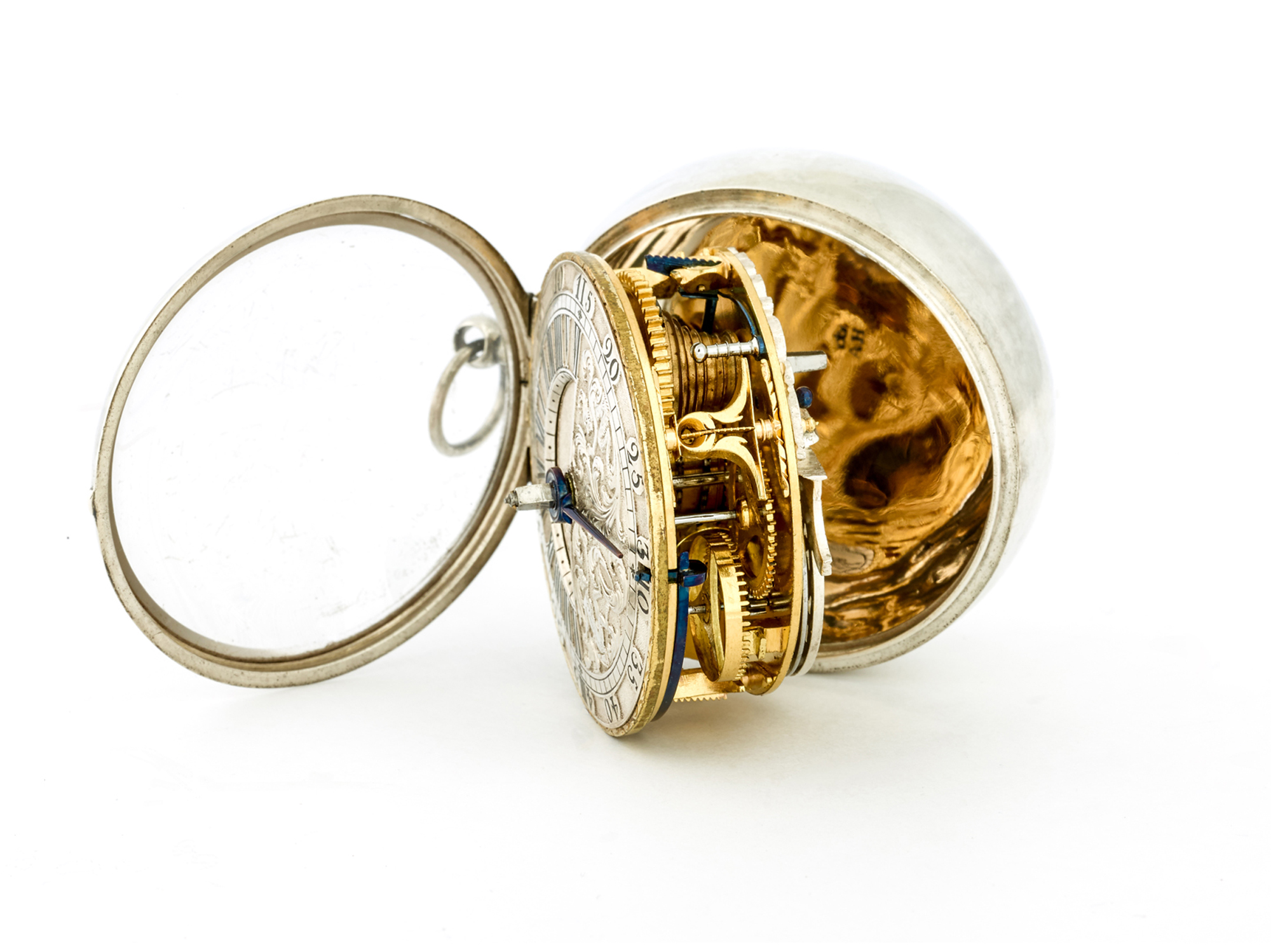 Silberne Taschenuhr