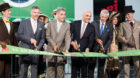 v.l.n.r. René Kamm (Präsident MCH), Guy Morin, Alain Berset, Dr. Ulrich Vischer (Präsident des Verwaltungsrats MCH)