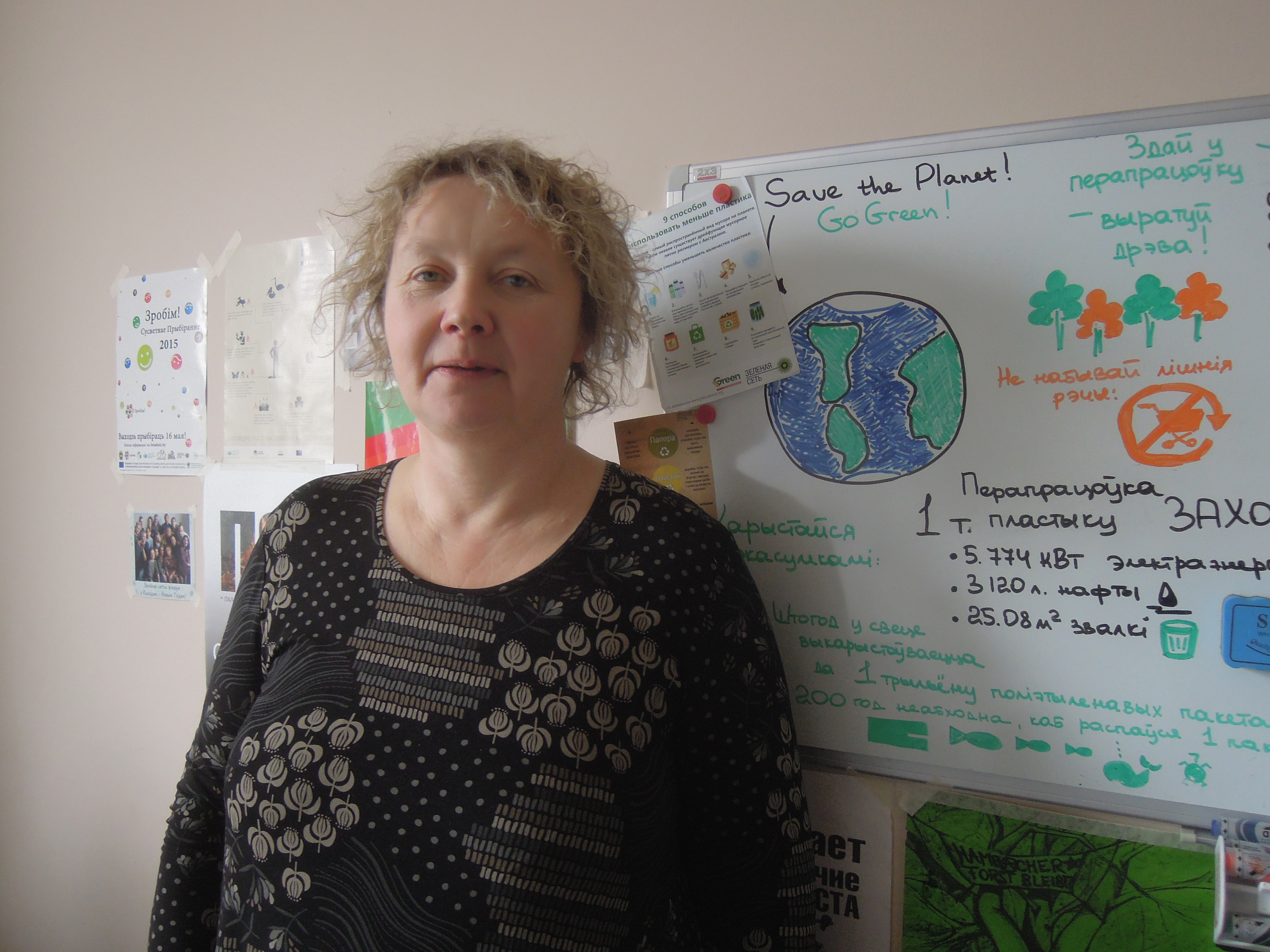 Irina Suchij von der Umweltorganisation Öko-Haus. Aufgenommen im März 2016 in Minsk, Belarus.