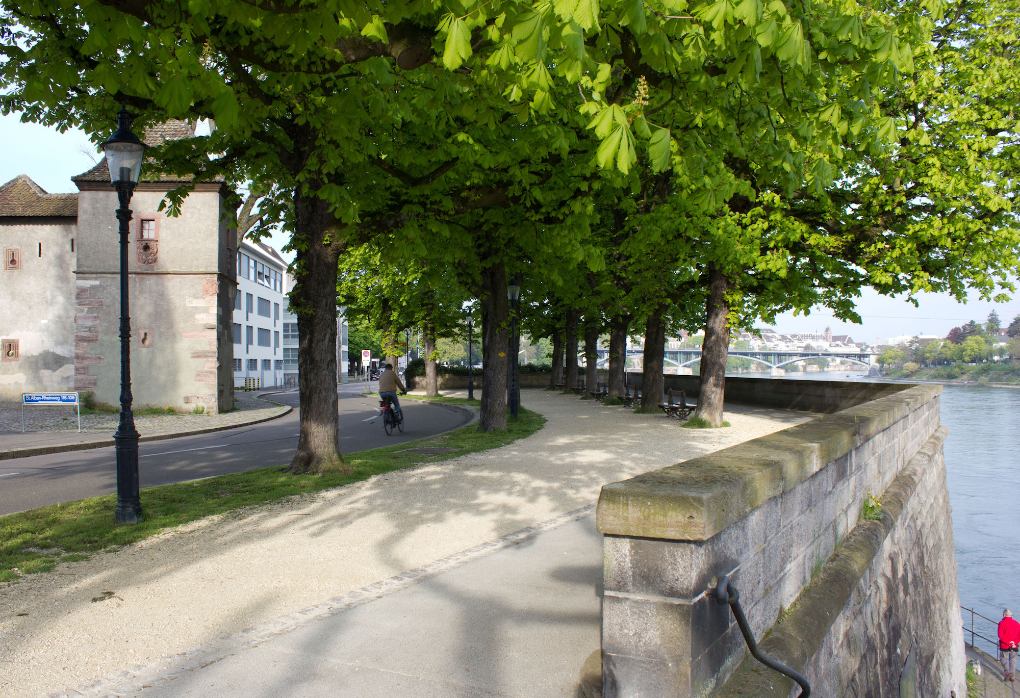 Standort der Buvette St. Alban beim Letziturm.
