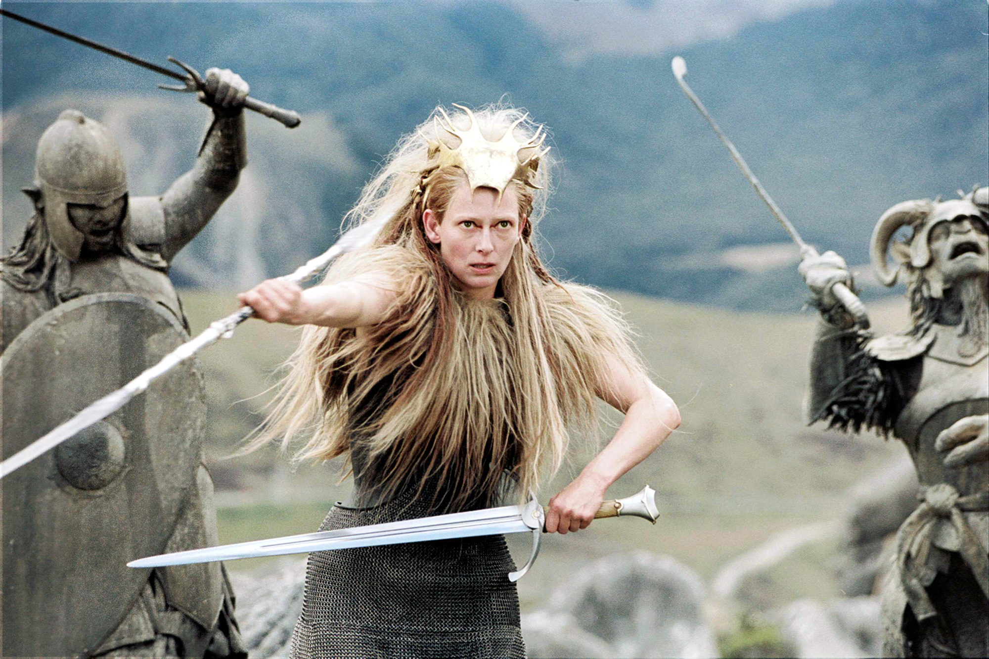 Swinton rockt sogar gewöhnungsbedürftige Walküren-Outfits (aus «Prinz Kaspian von Narnia»).