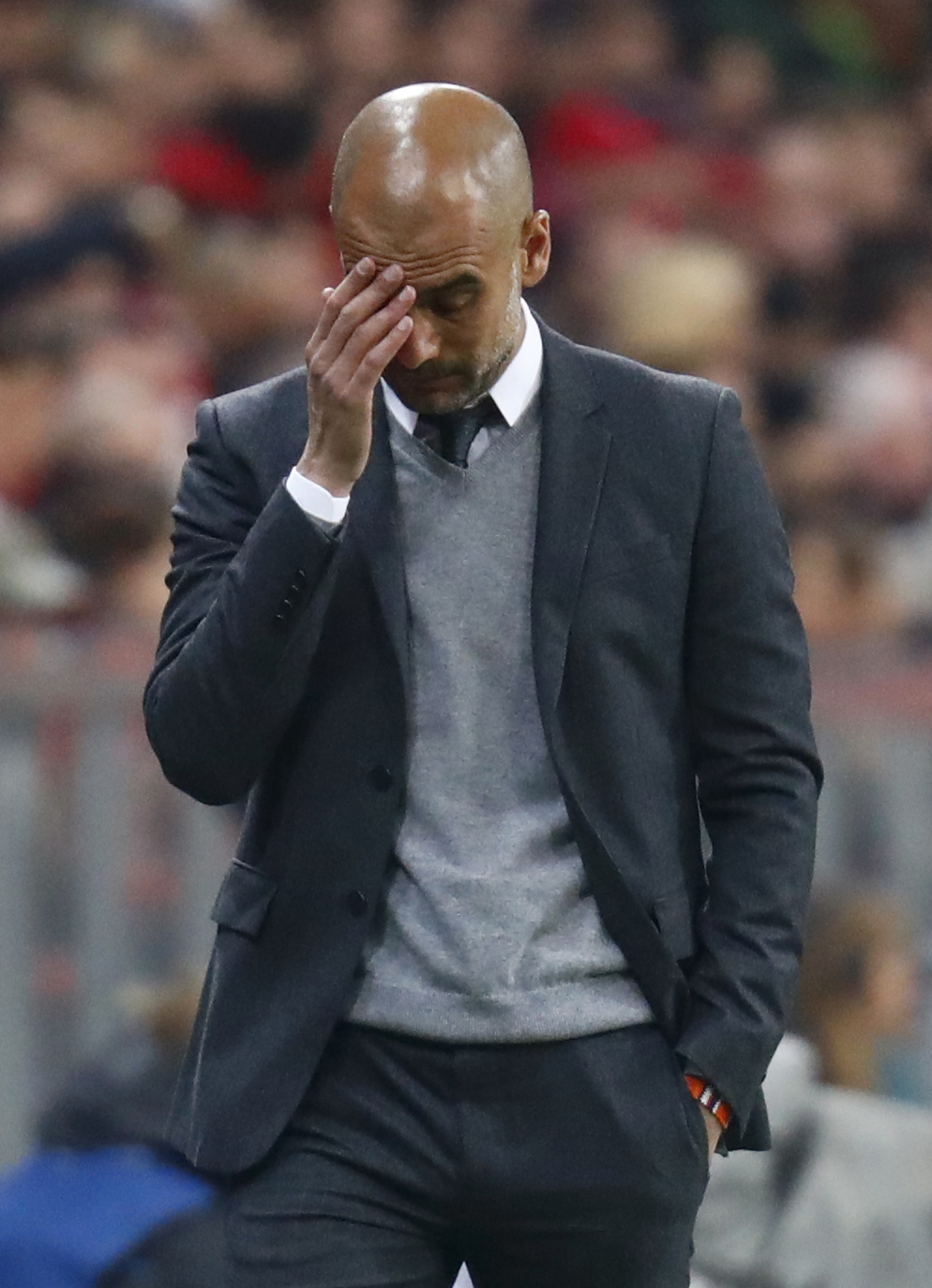 Britain Football Soccer - Bayern Munich v Atletico Madrid - UEFA Champions League Semi Final Second Leg - Allianz Arena, Munich - 3/5/16 Bayern Munich coach Josep Guardiola Reuters / Kai Pfaffenbach Livepic EDITORIAL USE ONLY.