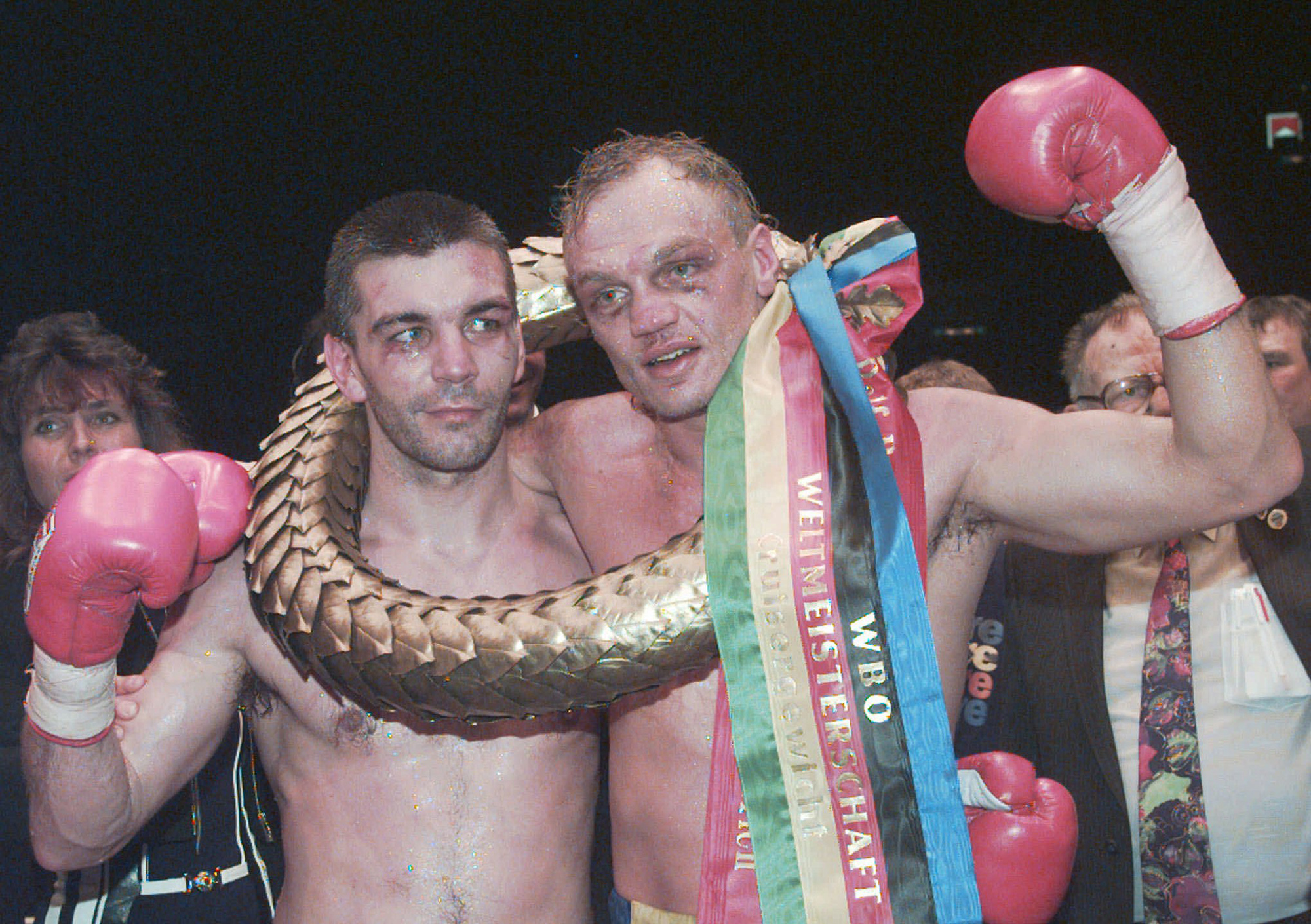Zürich, 26. April 1997: Stefan Angehrn nach verlorenem Fight gegen Ralf Rocchigiani aus Deutschland.