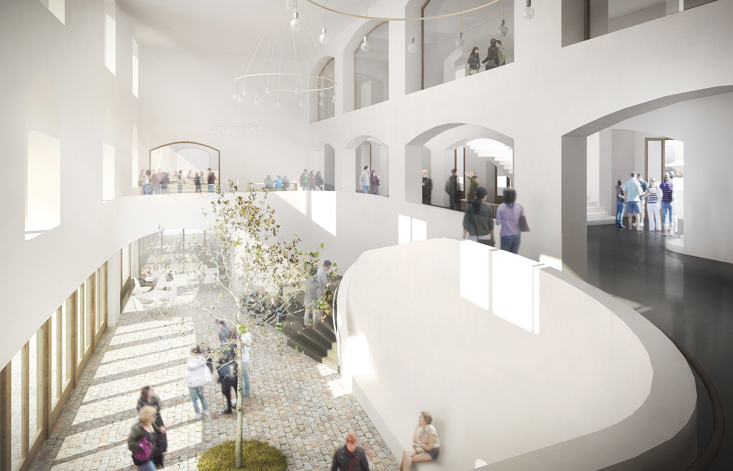 Für die bürgerlichen Grossräte zu repräsentativ für einen «einen Ort 'ausserinstitutioneller Kreativität'»: die geplante öffentliche Plaza im Kasernenhauptbau.
