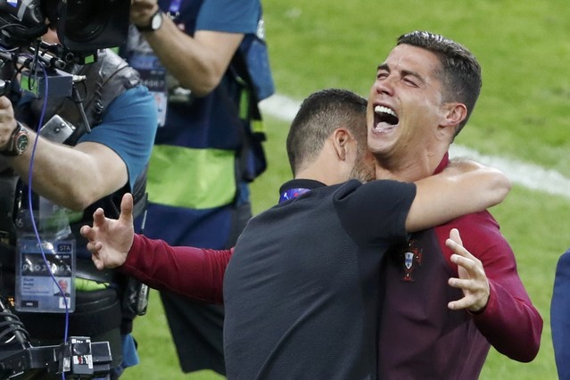 Football Soccer - Portugal v France - Euro 2016 - Final - Stade de France, Saint-Denis near Paris, France - 10/7/16 - Portugal's Cristiano Ronaldo celebrates victory after the match. REUTERS/Christian Hartmann
