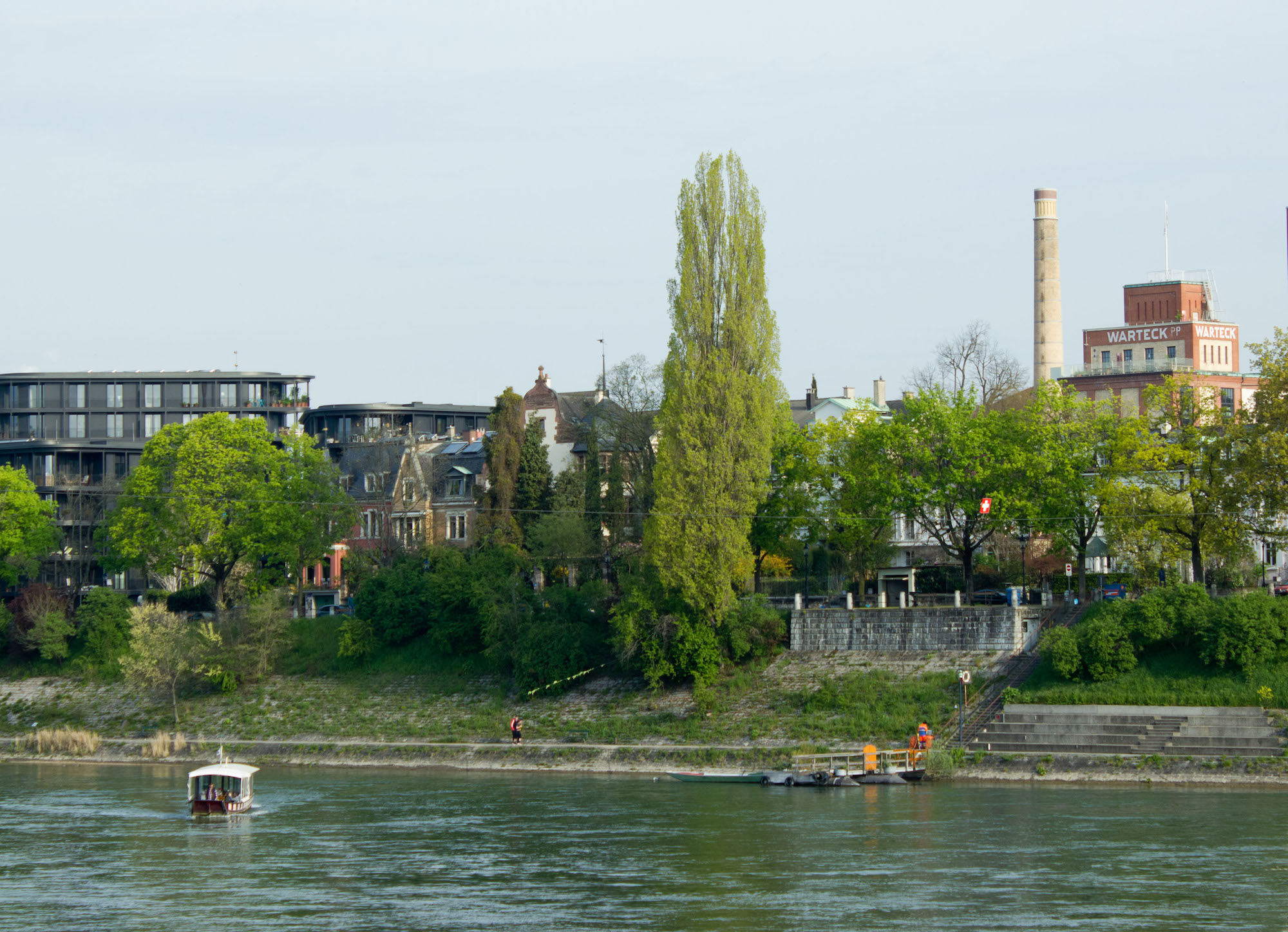 Standort der Buvette Schaffhauserrheinweg auf der Höhe des Fischerwegs.