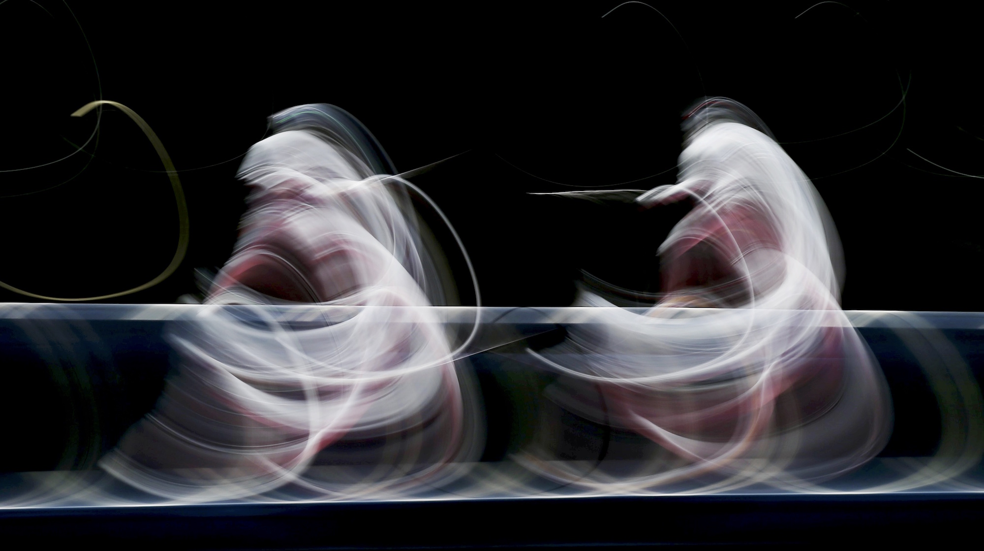 2016 Rio Olympics - Fencing - Final - Men's Epee Individual Bronze Medal Bout - Carioca Arena 3 - Rio de Janeiro, Brazil - 09/08/2016. Gauthier Grumier (FRA) of France competes with Benjamin Steffen (SUI) of Switzerland. REUTERS/Issei Kato FOR EDITORIAL USE ONLY. NOT FOR SALE FOR MARKETING OR ADVERTISING CAMPAIGNS.