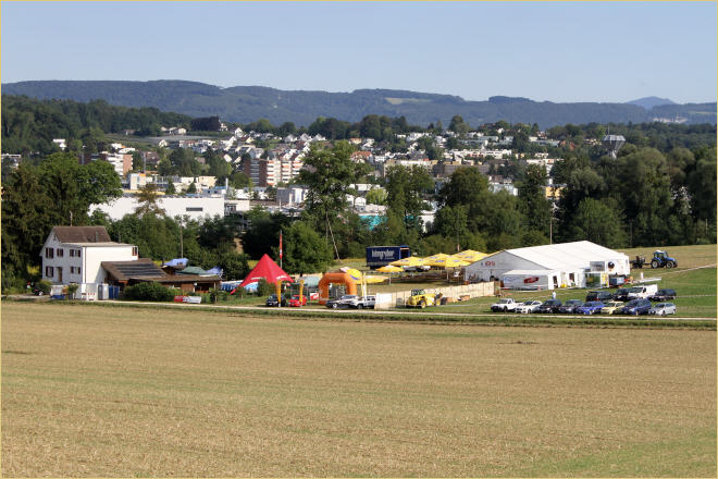 Leimentaler Schwing-Mekka: Das Festgelände der Fraumatt-Schwinget in Oberwil.