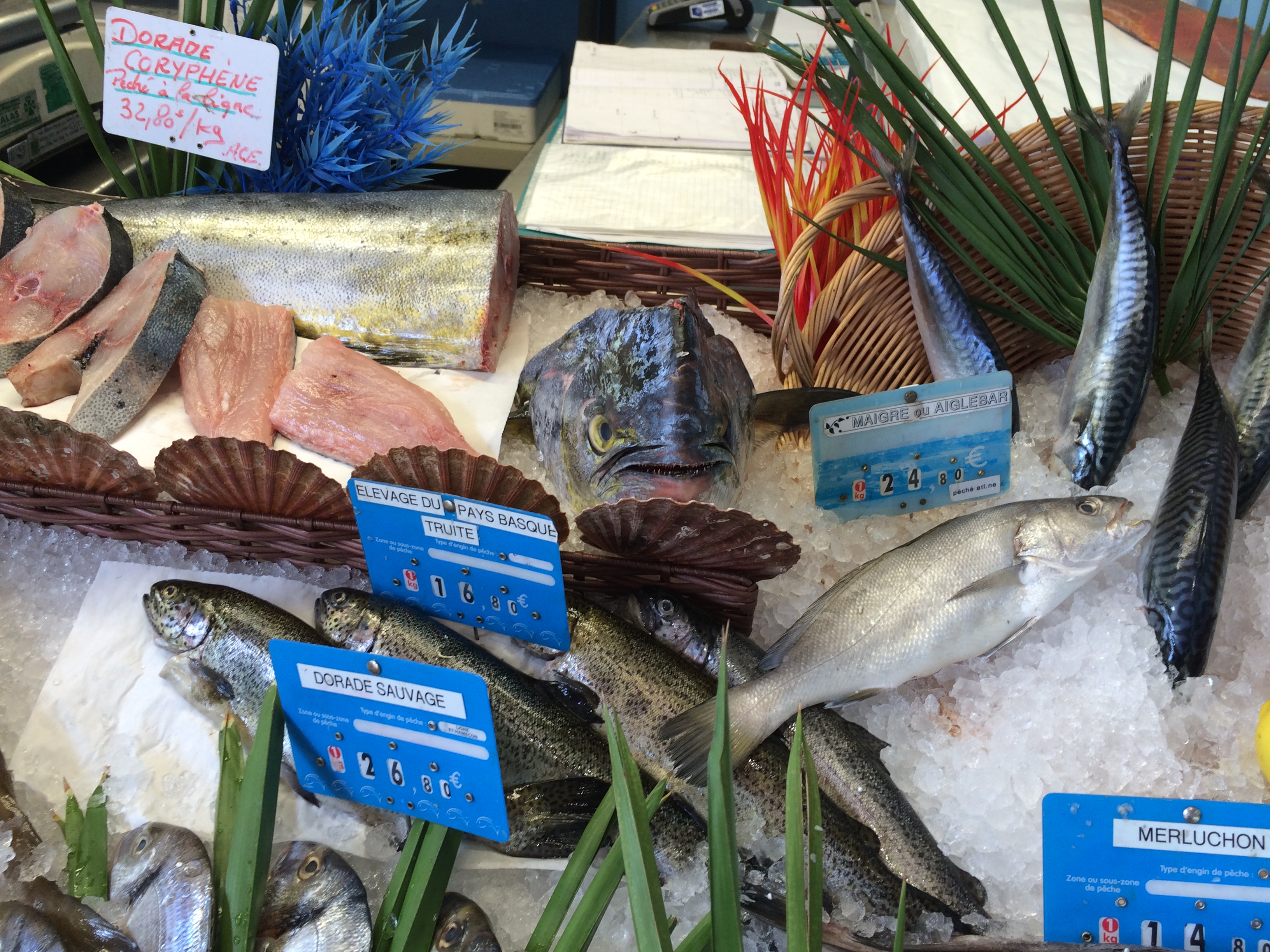 Hunger! Der Markt in Auch ist ein Fischparadies.