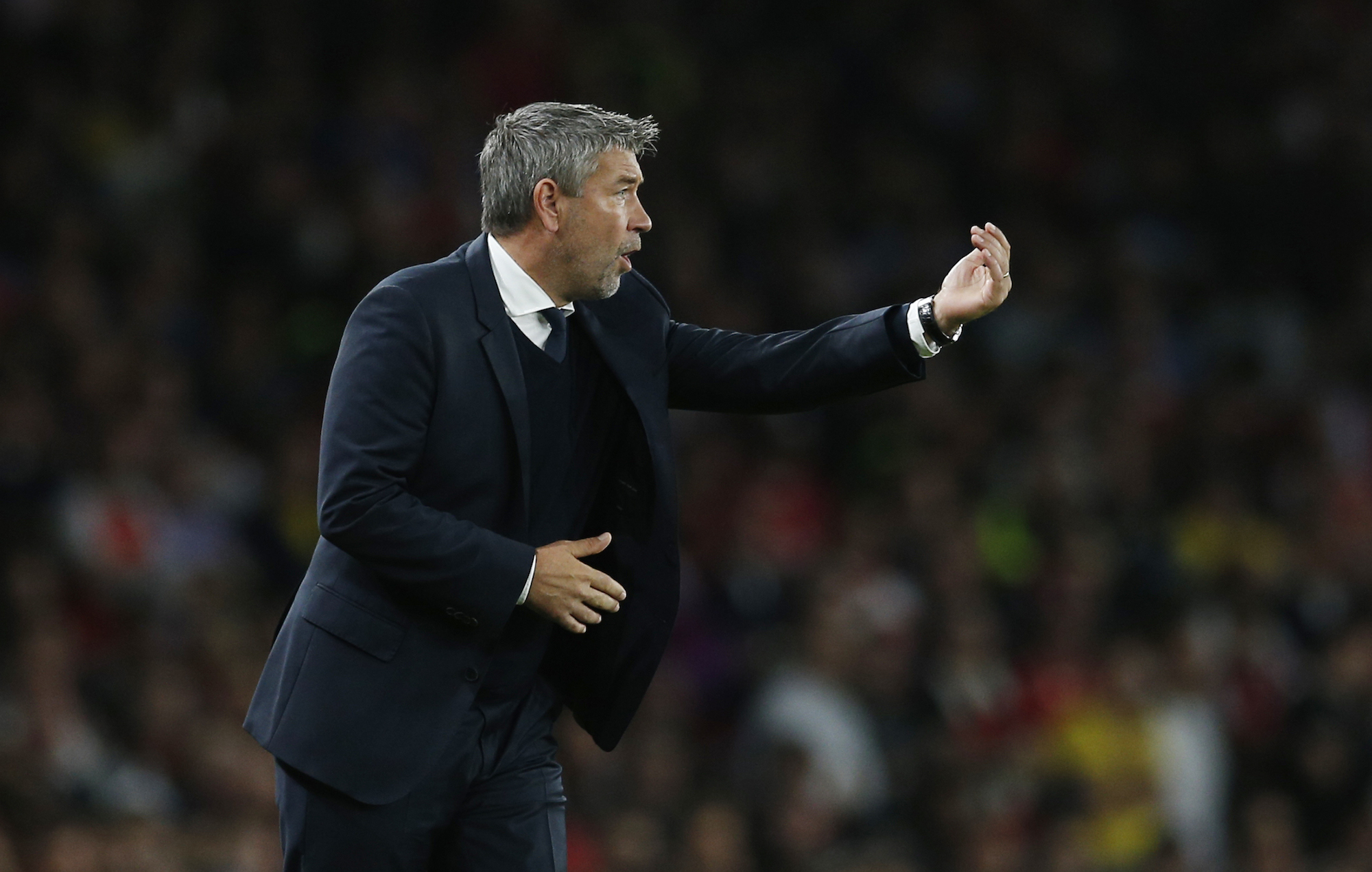 Britain Soccer Football - Arsenal v FC Basel - UEFA Champions League Group Stage - Group A - Emirates Stadium, London, England - 28/9/16 FC Basel coach Urs Fischer Action Images via Reuters / Andrew Couldridge Livepic EDITORIAL USE ONLY.