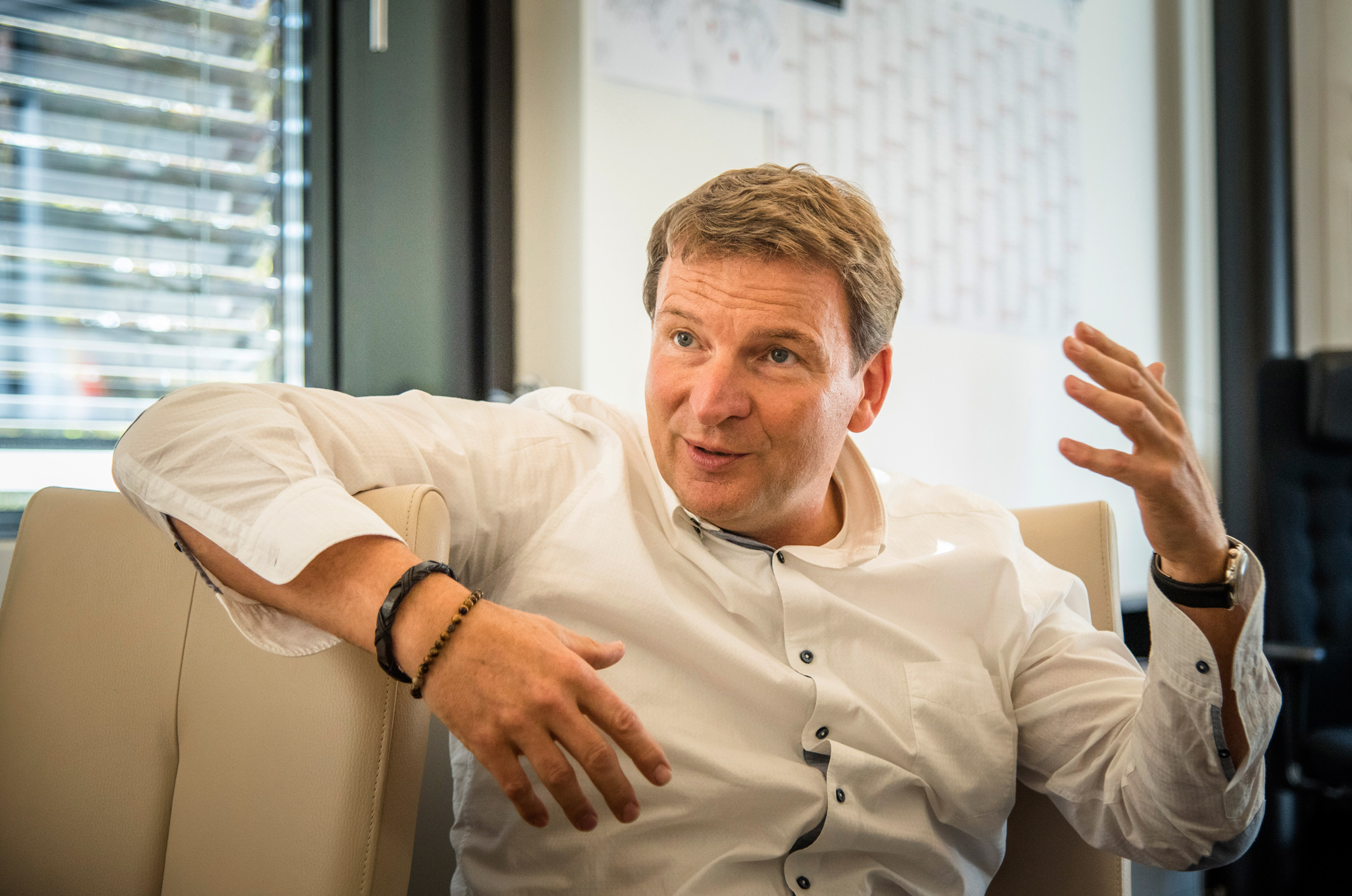 Thomas Kastl in seinem Büro bei einem Pressetermin im September 2016.