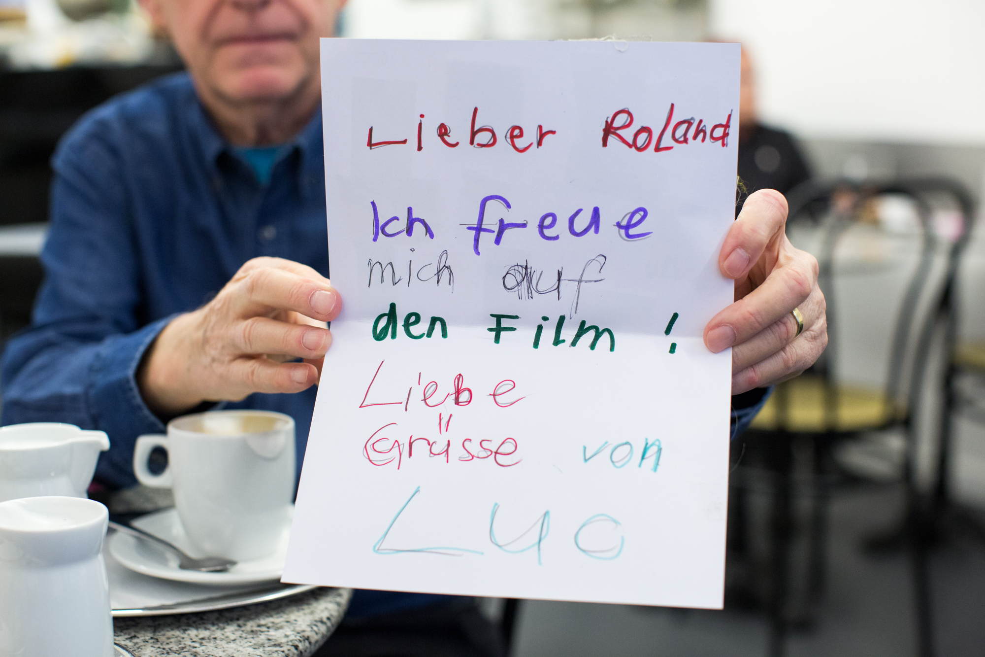 Vorfreudige Zeilen: Protagonist Luc schrieb Roland Achini vor den Dreharbeiten einen Brief.