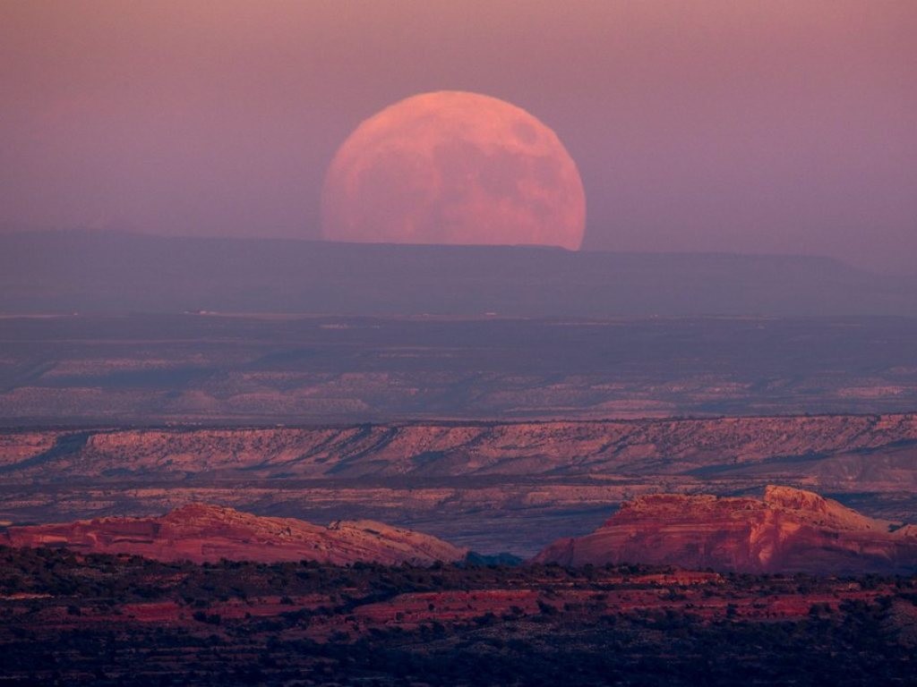 So schön könnte er sein: der Supermond gestern im US-Bundesstaat Utah.