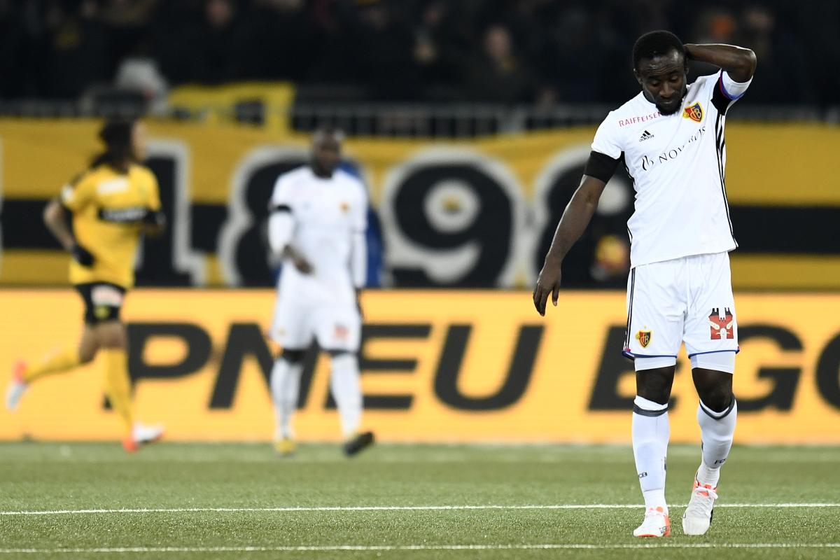 03.12.2016; Bern; Fussball Super League - BSC Young Boys - FC Basel; Seydou Doumbia (Basel) enttaeuscht (Urs Lindt/freshfocus)