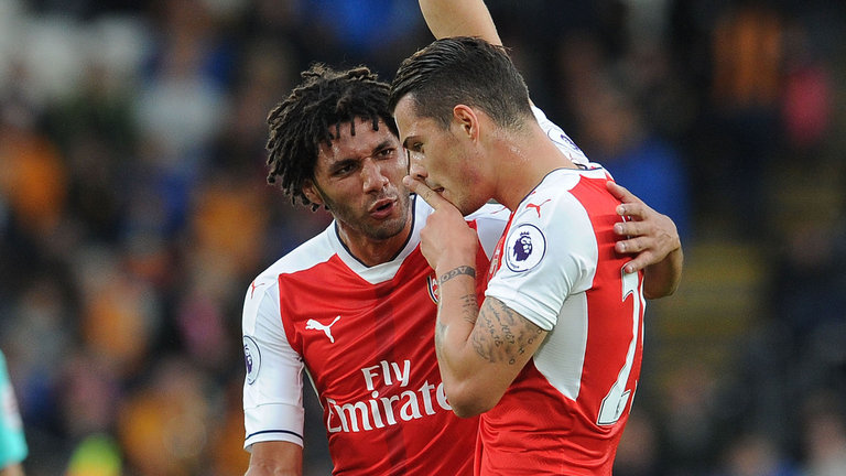 Zwei Ex-Basler im Trikot der Gunners: Mohamed Elneny (links) und Granit Xhaka.