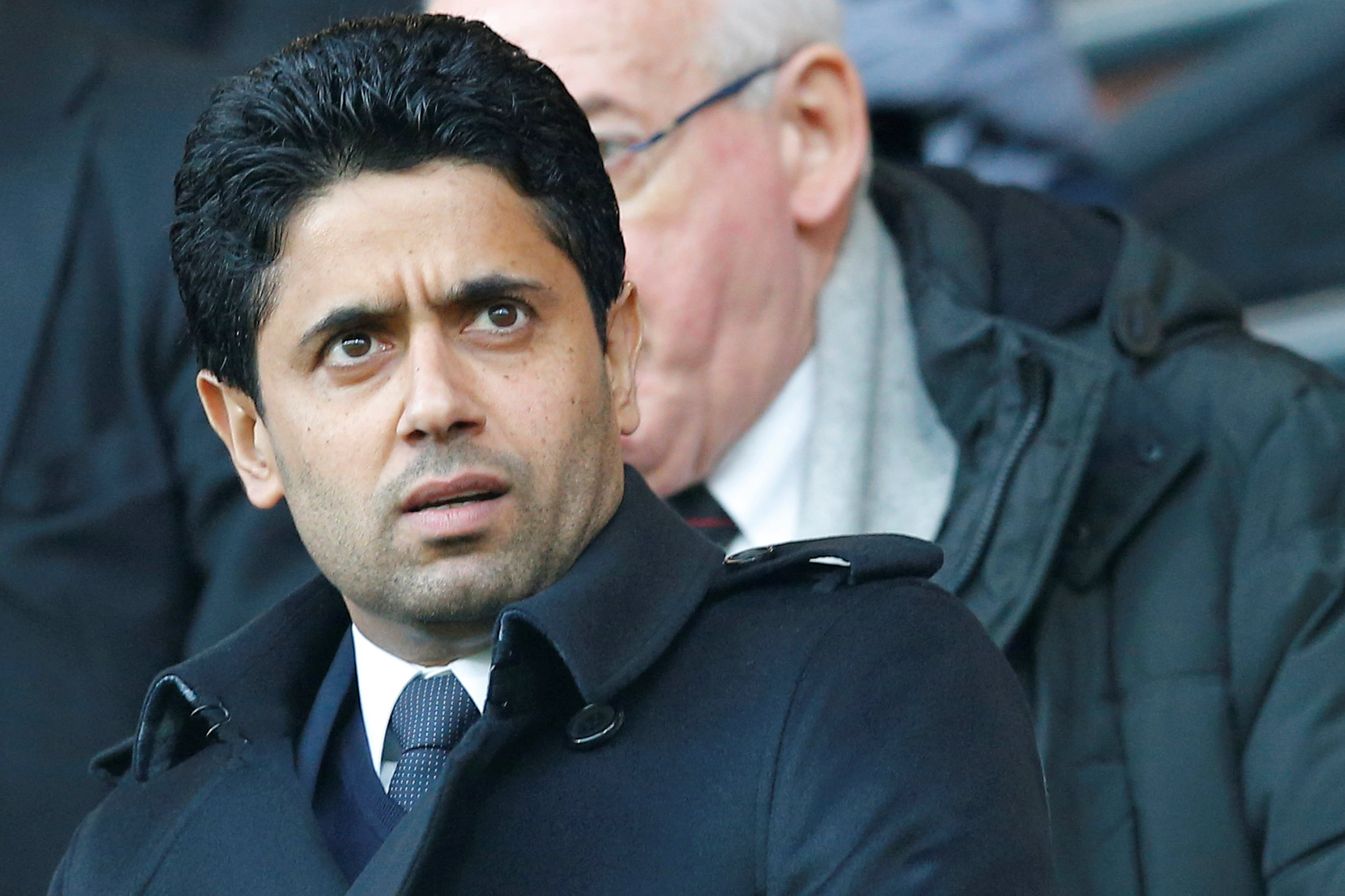 Football Soccer - EA Guingamp v Paris St Germain - French Ligue 1 - Roudourou Stadium, Guingamp, France - 17/12/2016. Paris St Germain's President Nasser Al-Khelaifi. REUTERS/Stephane Mahe