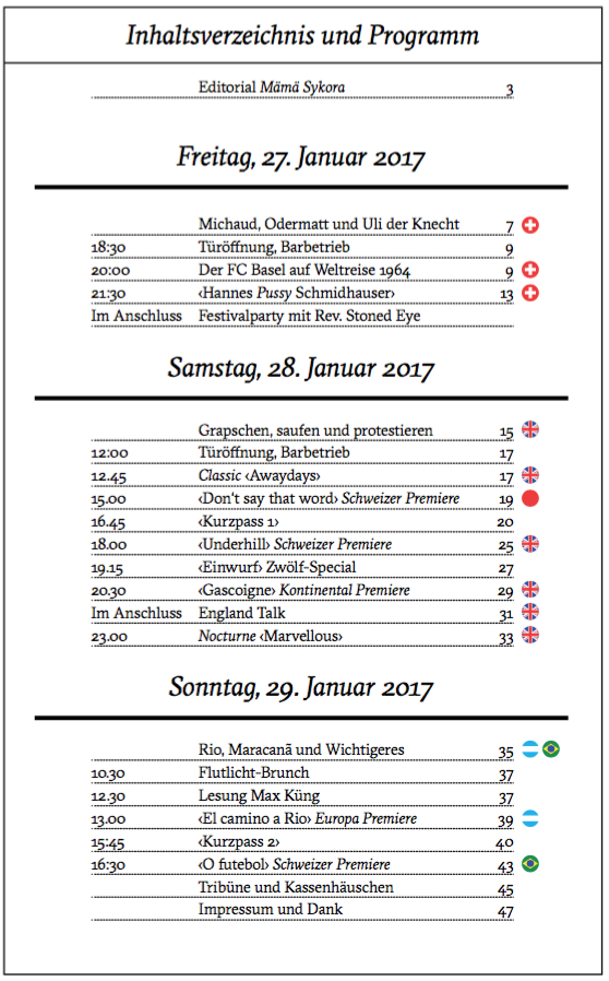 Details zum Festival-Programm 2017
