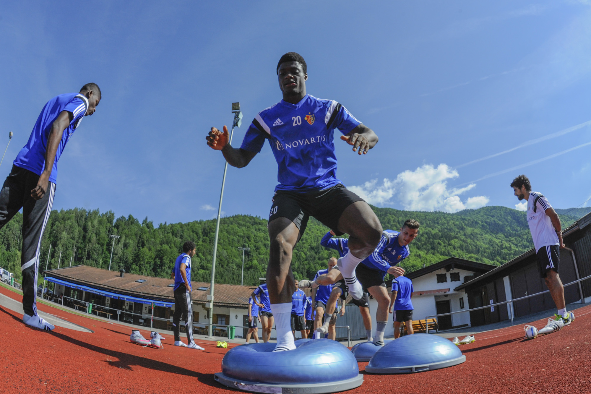 30.06.2015; Rottach-Egern; Fussball Super League - Trainingslager FC Basel; Neftali Manzambi (Basel) (Andy Mueller/freshfocus)