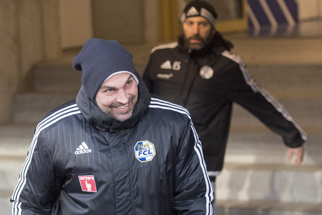 Der Trainer von Luzern Markus Babbel beim Super League Meisterschaftsspiel zwischen dem FC Luzern und dem FC Thun vom Samstag, 18. Februar 2017, in Luzern. (KEYSTONE/Urs Flueeler)