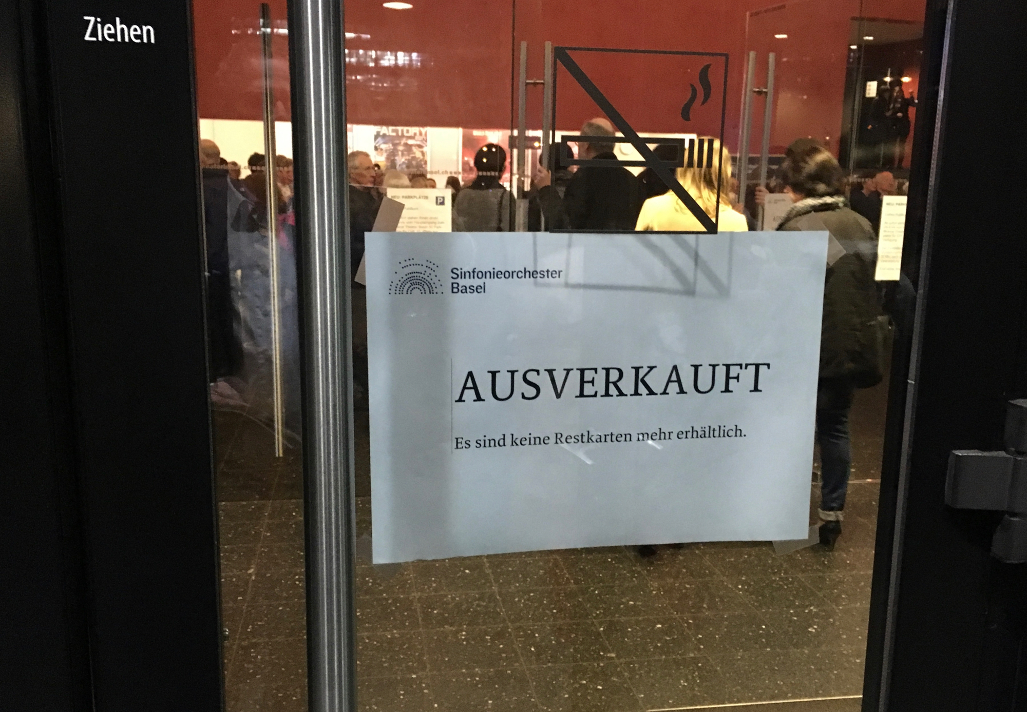 Diese Schild freut jeden Veranstalter.