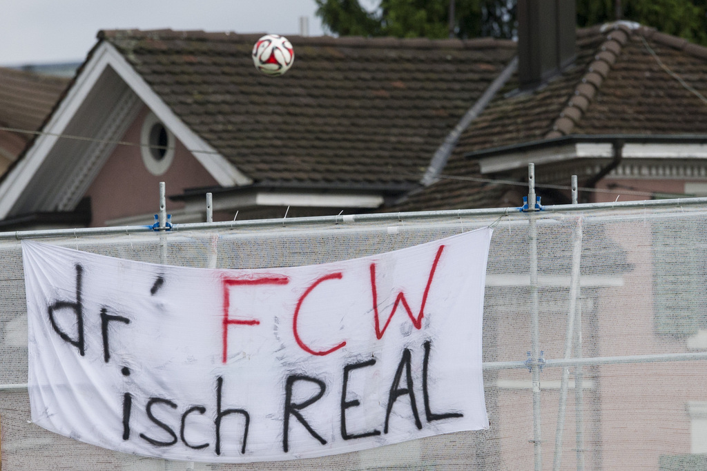 Ein Transparent mit der Aufschrift