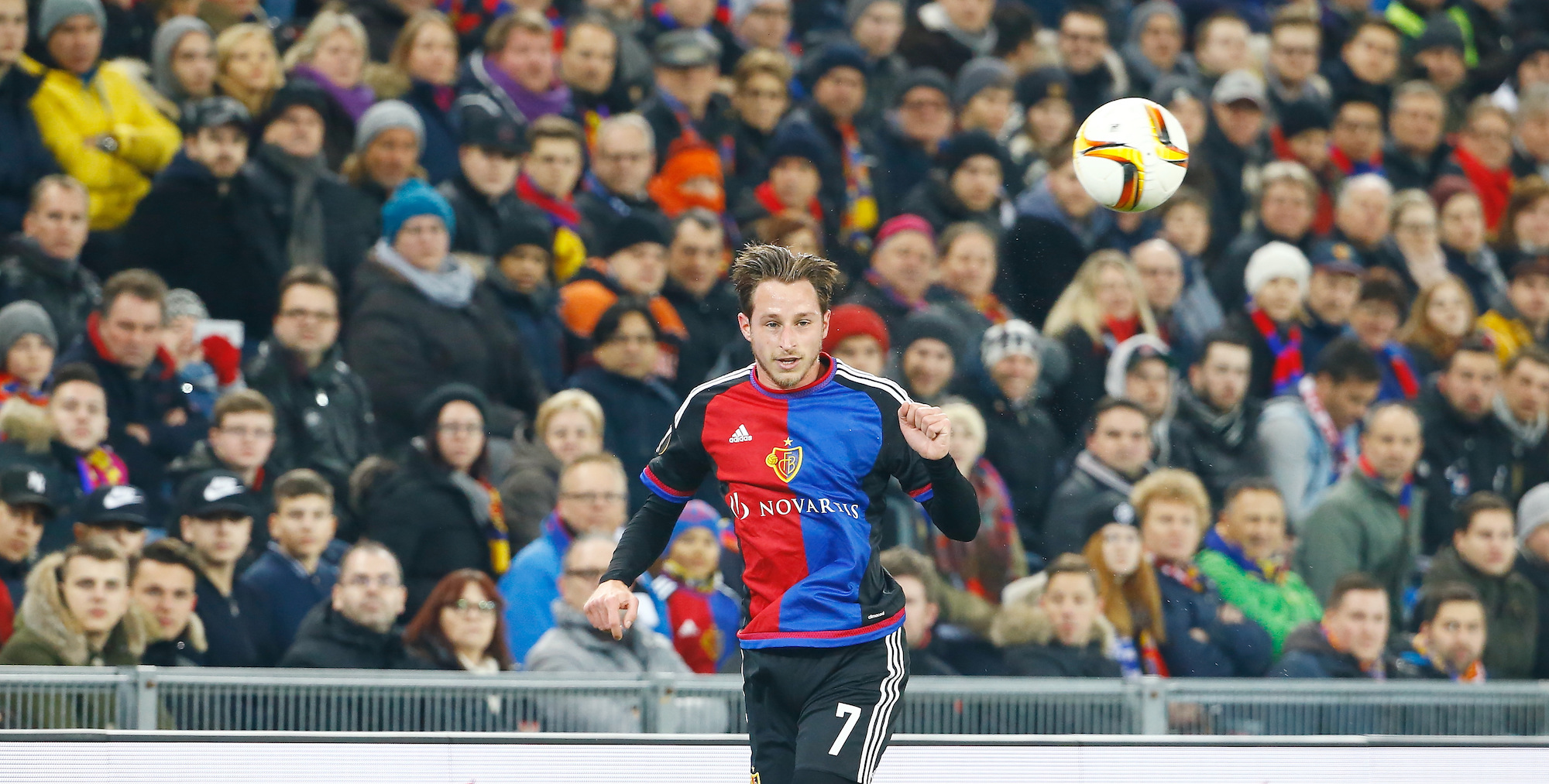 10.03.2016 St Jakob Park Basel , SCHWEIZ, Saison 2015/2016 Herren Fussball UEFA Europa League 1/8 Final Hinspiel FC Basel - Sevilla FC Luca Zuffi (FC Basel) (c) Manuel Geisser