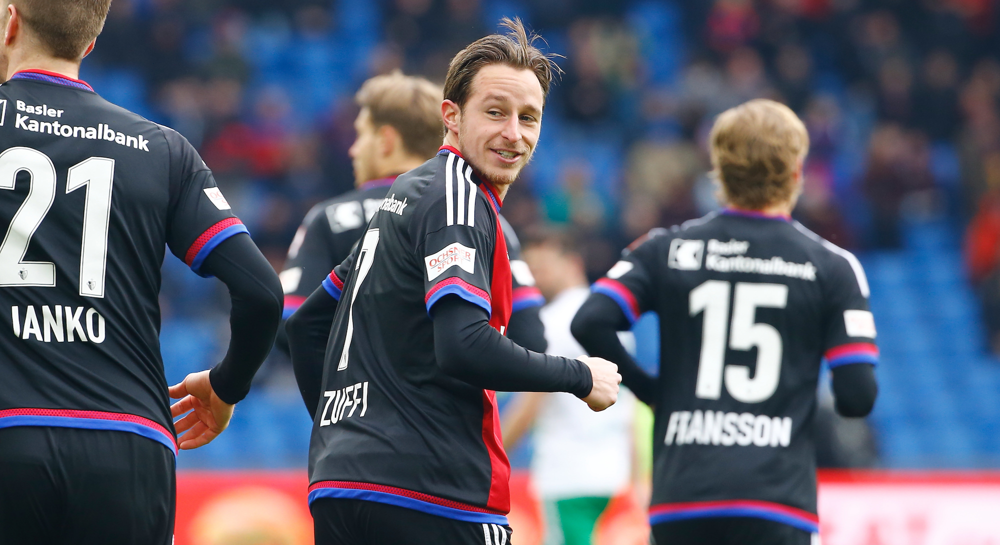 13.03.2016 St Jakob Park Basel , SCHWEIZ, Saison 2015/2016 Herren Fussball Super League FC Basel - FC St Gallen Luca Zuffi (FC Basel) (c) Manuel Geisser