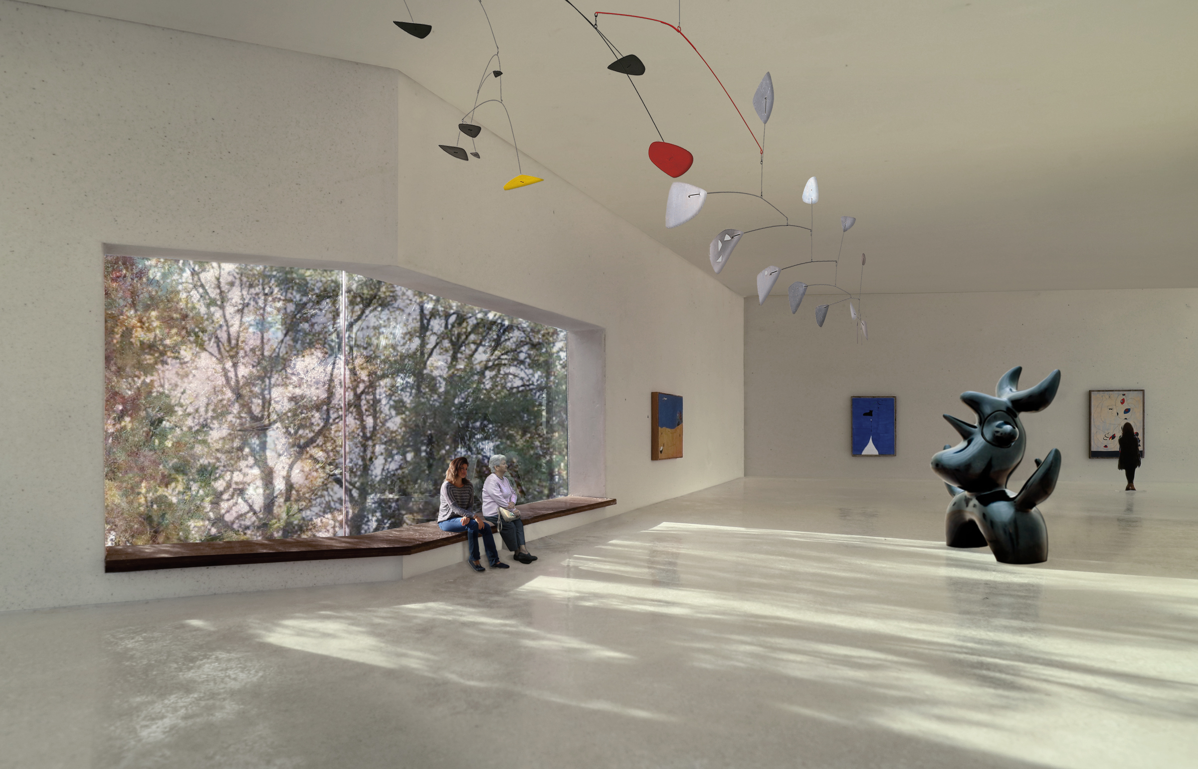 Visualisierung der grosszügigen Ausstellungsräume.