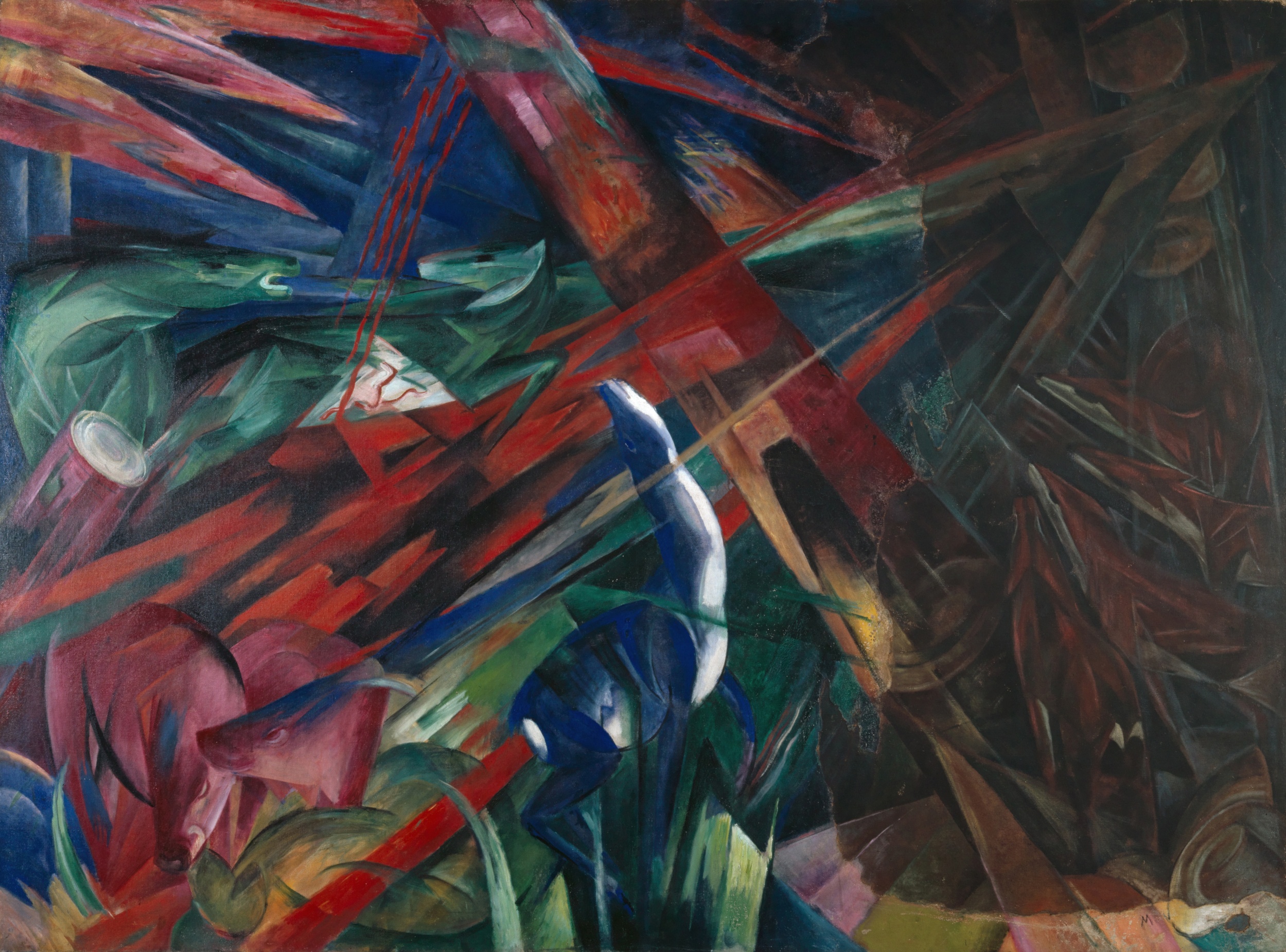«Tierschicksale» von Franz Marc (1913).
