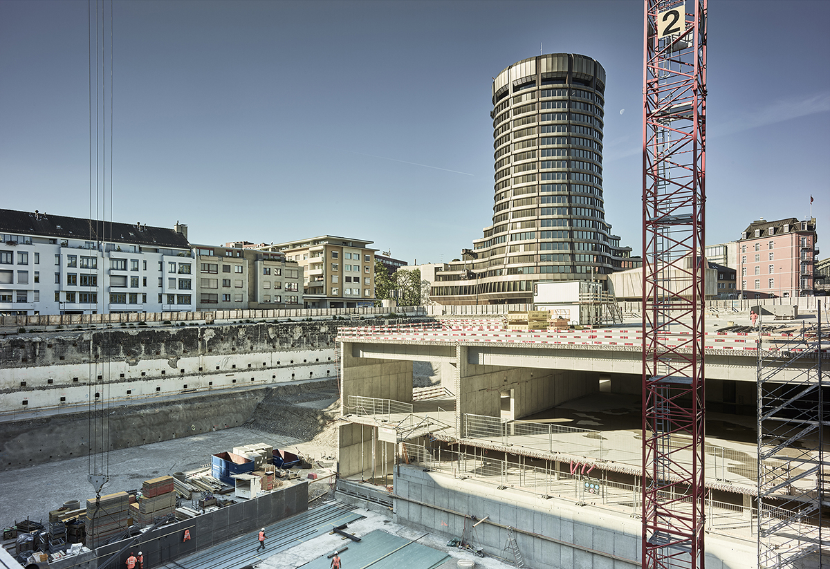 Baloise Park, Aeschengraben, Bahnhof SBB, Baustelle, Basel, 2017.