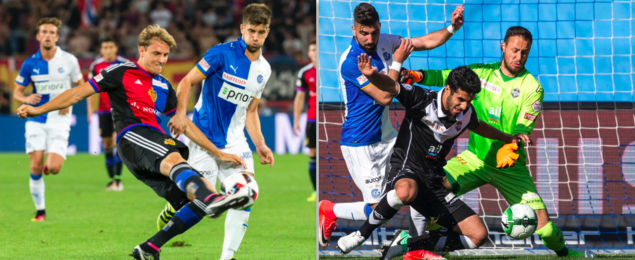 Daniel Hoegh (links am Ball) verlässt den FC Basel, Eray Cümart (rechts, Mitte) könnte aus dem Leihgeschäft mit dem FC Lugano zum Schweizer Meister zurückkehren.