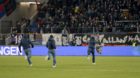 18.11.2017; Basel; Fussball Super League - FC Basel - FC Sion; Basel Fans springen mit einer Sion Fahne davon(Daniela Frutige