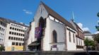 G7KYMN The Gothic-style former Barfusser Church houses Basel Historical Museum (Historisches Museum) where exhibits chronicle