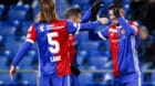 09.12.2017;  Basel; Fussball Super League - FC Basel - FC St.Gallen; Jubel bei Michael Lang, Taulant Xhaka und Albian Ajeti 