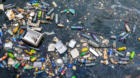 TO KWA WAN, HONG KONG, HONG KONG SAR, CHINA - 2014/07/22: Floating plastic and styrofoam trash polluting a corner of Victoria