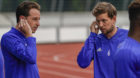 14.06.2018; Basel; Fussball Super League - Training FC Basel;Luca Zuffi (Basel) Fabian Frei (Basel) Laktat-Test (Andy Muell