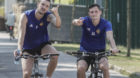 03.08.2018; Basel; FUSSBALL SUPER LEAGUE; Training FC Basel; 
Zdravko Kuzmanovic (Basel) Taulant Xhaka (Basel) 
(Andy Mueller