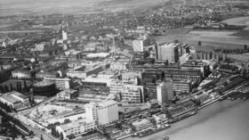 In der Basler Wirtschaftsgeschichte gibt es noch einige weisse Flecken. Das Bild aus dem Jahr 1961 zeigt das Sandoz-Areal (he