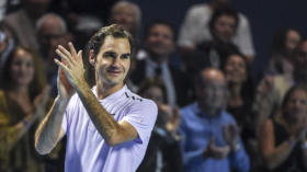 28.10.2017; Basel; Tennis - Swiss Indoors 2017; Roger Federer (SUI) (Daniela Frutiger/freshfocus)