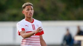 10.10.2018; Basel; Fussball EM Qualifikation U19 - Weissrussland - Schweiz; 
Noah Okafor (SUI) 
 (Marc Schumacher/freshfocus)