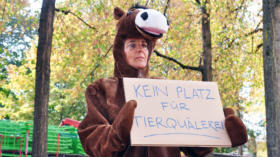 Protest mit Erfolg: Auch 2018 gibts an der Herbstmesse kein Ponyreiten. 